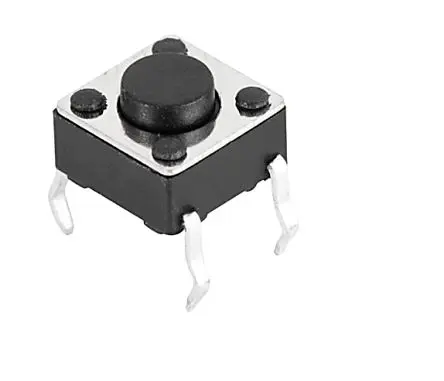 Produktfoto 1 von Schurter IP40 Taster 1-poliger Schließer - Schließer Taste, Leiterplatten-Anschlussklemme 50mA Ein-Aus 5 mm Schwarz