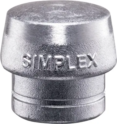 Halder Weichmetall Ersatz-Hammerkopf, Weichmetall Schlagflächen austauschbar 405 g, Ø 60 mm