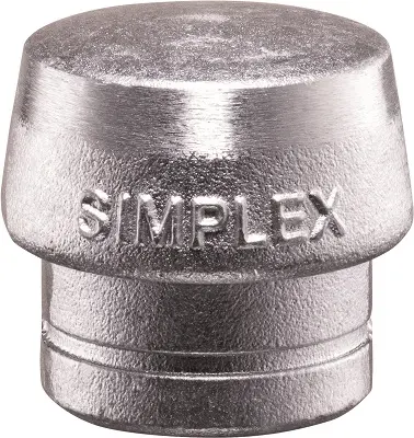 Produktfoto 1 von Halder Weichmetall Ersatz-Hammerkopf, Weichmetall Schlagflächen austauschbar 120 g, Ø 40 mm