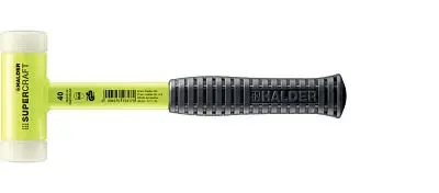 Produktfoto 1 von Halder Nylon Schonhammer, Stahl Schlagflächen austauschbar 805 g, Ø 40 mm