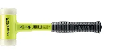 Produktfoto 1 von Halder Nylon Schonhammer, Stahl Schlagflächen austauschbar 1150 g, Ø 50 mm