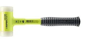 Produktfoto 1 von Halder Nylon Schonhammer, Stahl Schlagflächen austauschbar 1150 g, Ø 50 mm