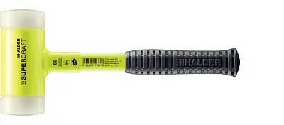 Produktfoto 1 von Halder Nylon Schonhammer, Stahl Schlagflächen austauschbar 1750 g, Ø 60 mm