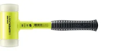 Produktfoto 1 von Halder Nylon Schonhammer, Stahl Schlagflächen austauschbar 1750 g, Ø 60 mm