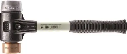 Produktfoto 1 von Halder Nylon Schonhammer, Gusseisen Schlagflächen austauschbar 590 g, Ø 30 mm