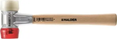 Produktfoto 1 von Halder Nylon Schonhammer, Zinkdruckguss Schlagflächen austauschbar 360 g, Ø 30 mm