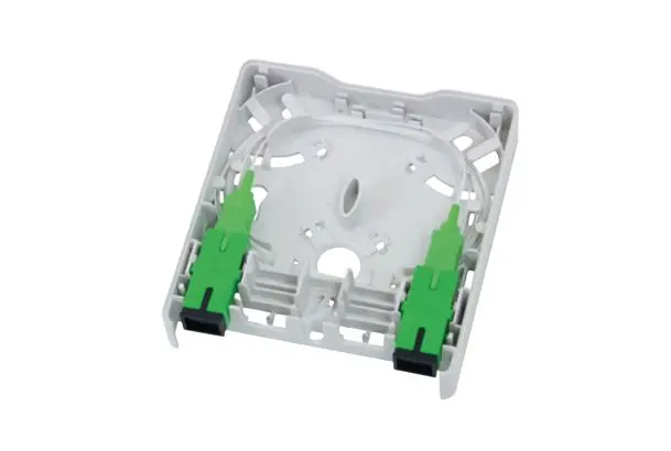 Produktfoto 1 von HellermannTyton Connectivity FWOA SC Wand SC-Anschlussmodul Weiß, 2 x 2-fach Auslass Gerade