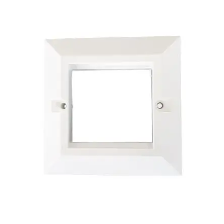Produktfoto 1 von HellermannTyton Connectivity HTC RJ45 Einfach-Abdeckrahmen Weiß, 1 x 12-fach Auslass Gerade