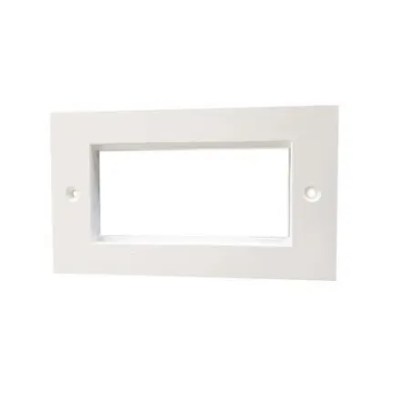 Produktfoto 1 von HellermannTyton Connectivity HTC RJ45 Doppel-Abdeckrahmen Weiß, 2 x 12-fach Auslass Gerade