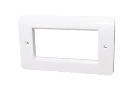 Produktfoto 1 von HellermannTyton Connectivity HTC RJ45 Doppel-Abdeckrahmen Weiß, 2 x 12-fach Auslass Gerade