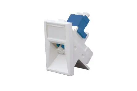 Produktfoto 1 von HellermannTyton Connectivity HTC RJ45 Abgewinkeltes 6C-Glasfasermodul, 6 x 2-fach Auslass Gerade