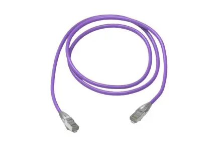 Produktfoto 1 von HellermannTyton Connectivity Category 6A Cat6a Ethernet-Kabel, 10 m, Violett, A Gerade Stecker, B Gerade Stecker
