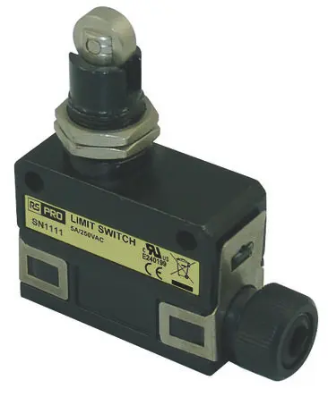 Produktfoto 1 von RS PRO RS PRO Endschalter, Rollenstößel 1 Schließer/1 Öffner, IP67, Metall 250V ac 5A