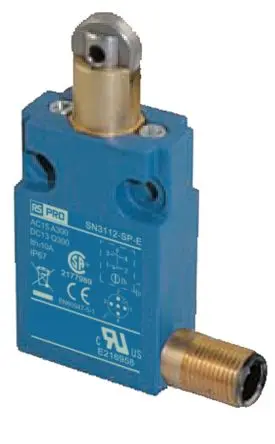 Produktfoto 1 von RS PRO SN31 Endschalter, Rollen 1 Schließer/1 Öffner, IP67, Zinklegierung 300V ac 10A