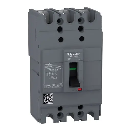 Produktfoto 1 von Schneider Electric EasyPact EZC100B, Kompaktschutzschalter 3-polig, 20 A Feststehend / Abschaltvermögen 7 kA 550 V ac