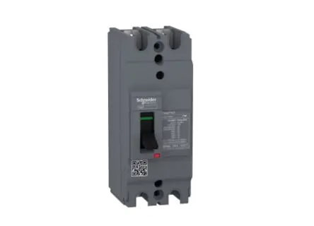 Produktfoto 1 von Schneider Electric EasyPact Easypact, Kompaktschutzschalter 2-polig, 16A Feststehend / Abschaltvermögen 30 kA 550V ac