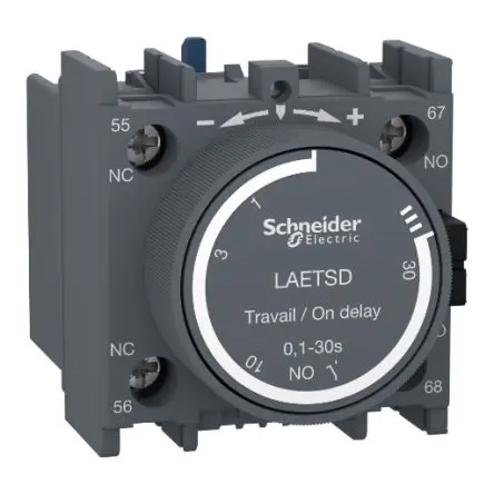 Produktfoto 1 von Schneider Electric LAE Verzögerungstimer für Schütze Hilfskontaktblock mit Zeitverzögerung für EasyPact LC1E