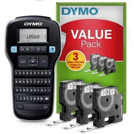 Produktfoto 1 von Dymo LabelManager 160 Etikettendrucker bis 12 mm Etiketten Tragbares Gerät Tastatur, Typ G – Britisch 3-polig