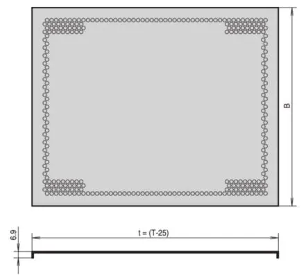 Produktfoto 1 von nVent SCHROFF Aluminium Deckelplatte 3 U 355 mm 355mm