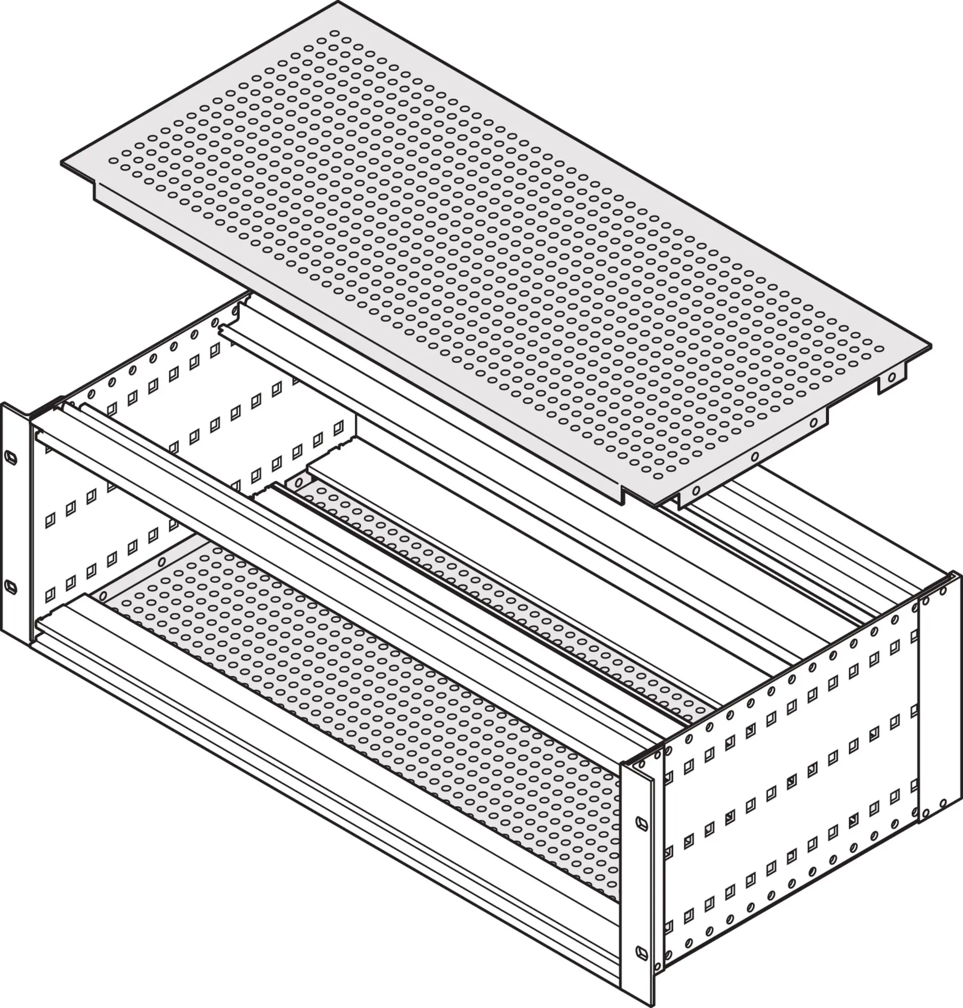 Produktfoto 1 von nVent SCHROFF Aluminium Deckelplatte 3 U 355 mm 84 hp