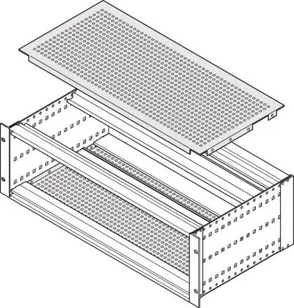 Produktfoto 1 von nVent SCHROFF Aluminium Deckelplatte 3 U 355 mm 84HP