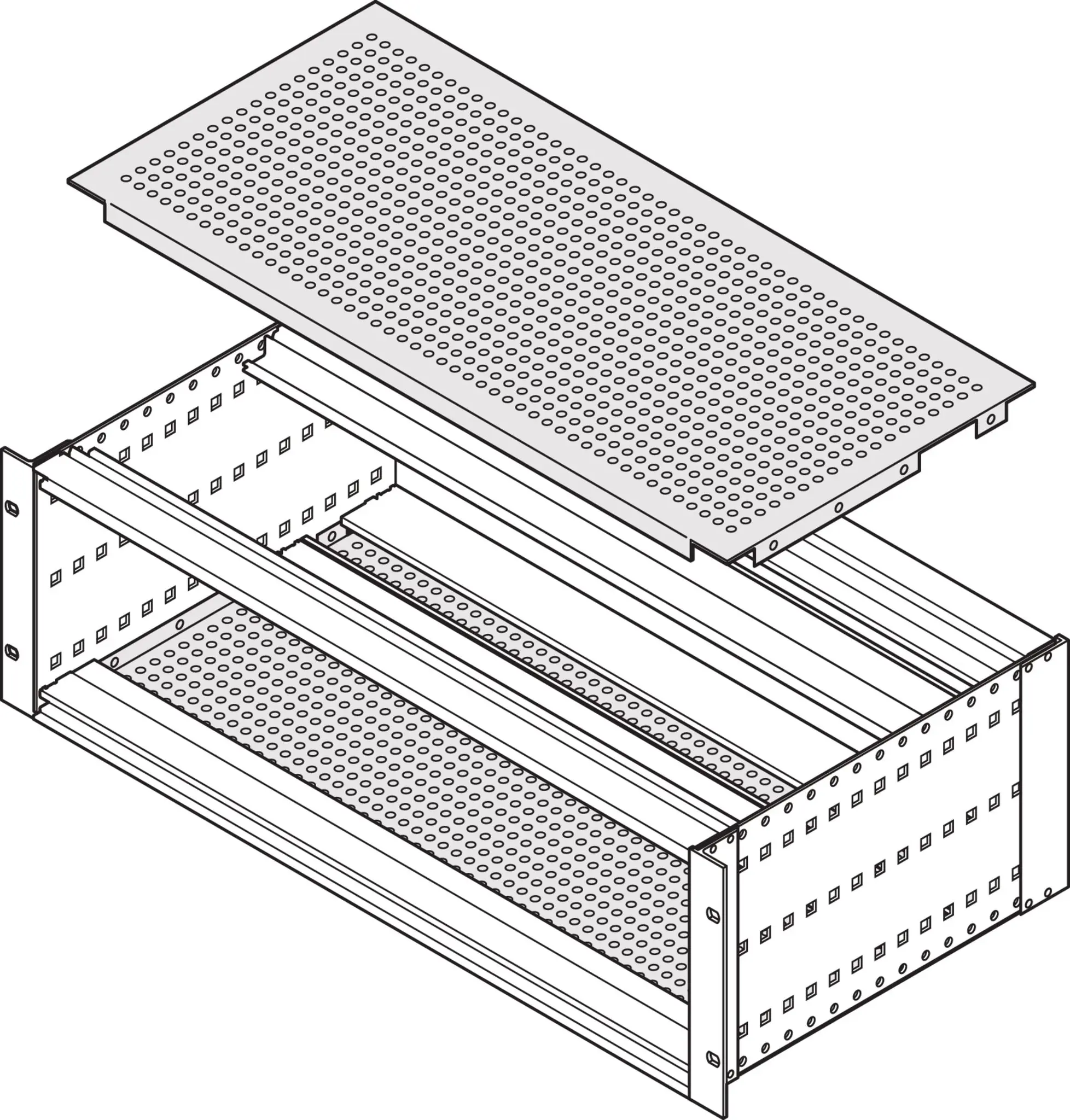Produktfoto 1 von nVent SCHROFF Aluminium Deckelplatte 3 U 415 mm 415 mm