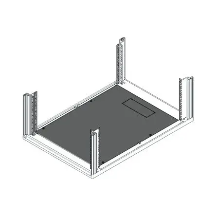 Produktfoto 1 von nVent SCHROFF Stahl Grundplatte 12 U