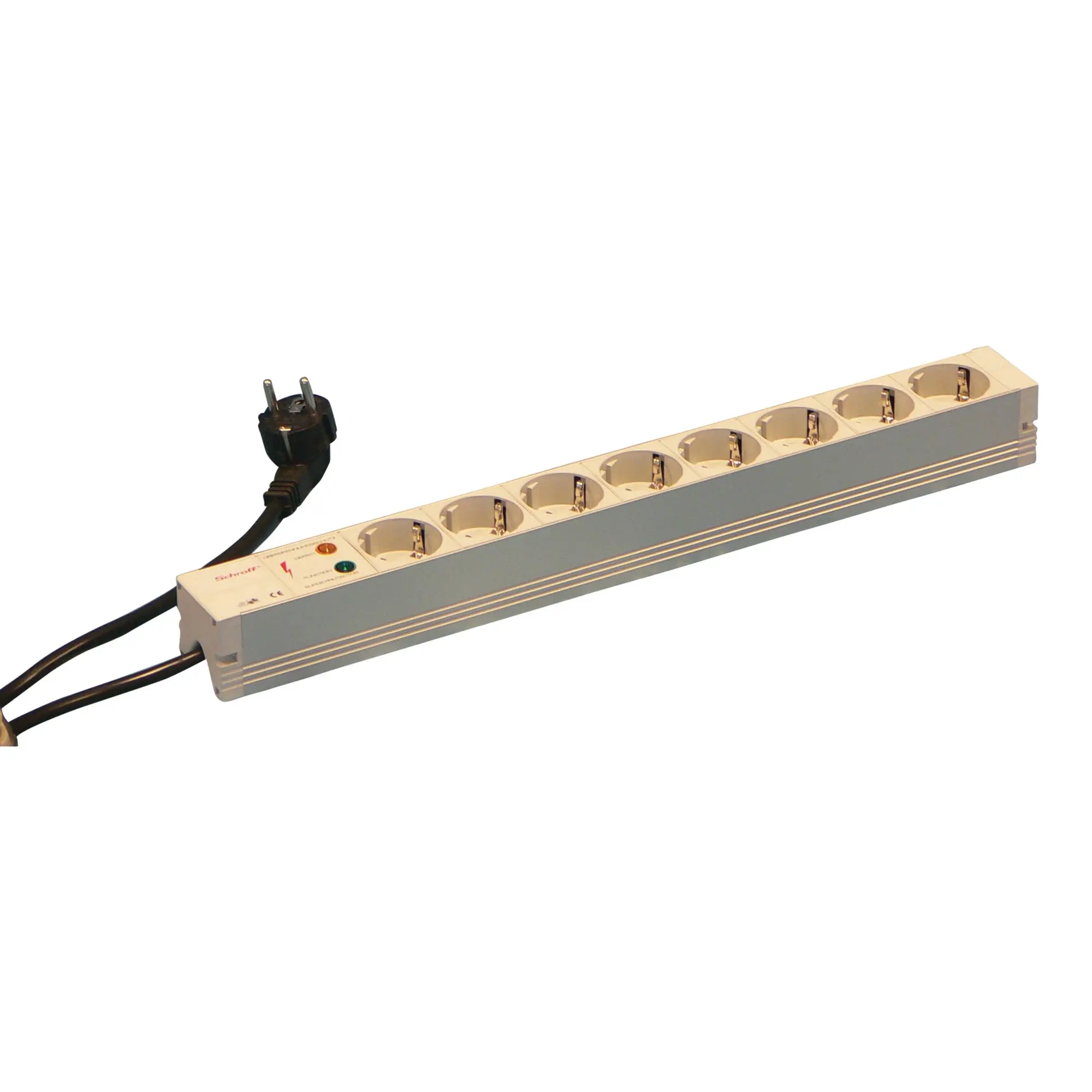 Produktfoto 1 von nVent SCHROFF 60110 Stromverteilungseinheit Steckdosenleiste, 8-fach 16A, 438.5mm Kabel, 230 V