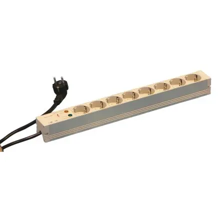Produktfoto 1 von nVent SCHROFF 60110 Stromverteilungseinheit Steckdosenleiste, 8-fach 16A, 438.5mm Kabel, 230V