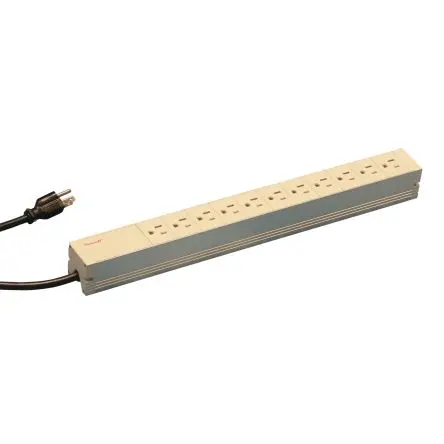 Produktfoto 1 von nVent SCHROFF 60110 Stromverteilungseinheit Steckdosenleiste, 11-fach 15A, 438.5mm Kabel, 115V