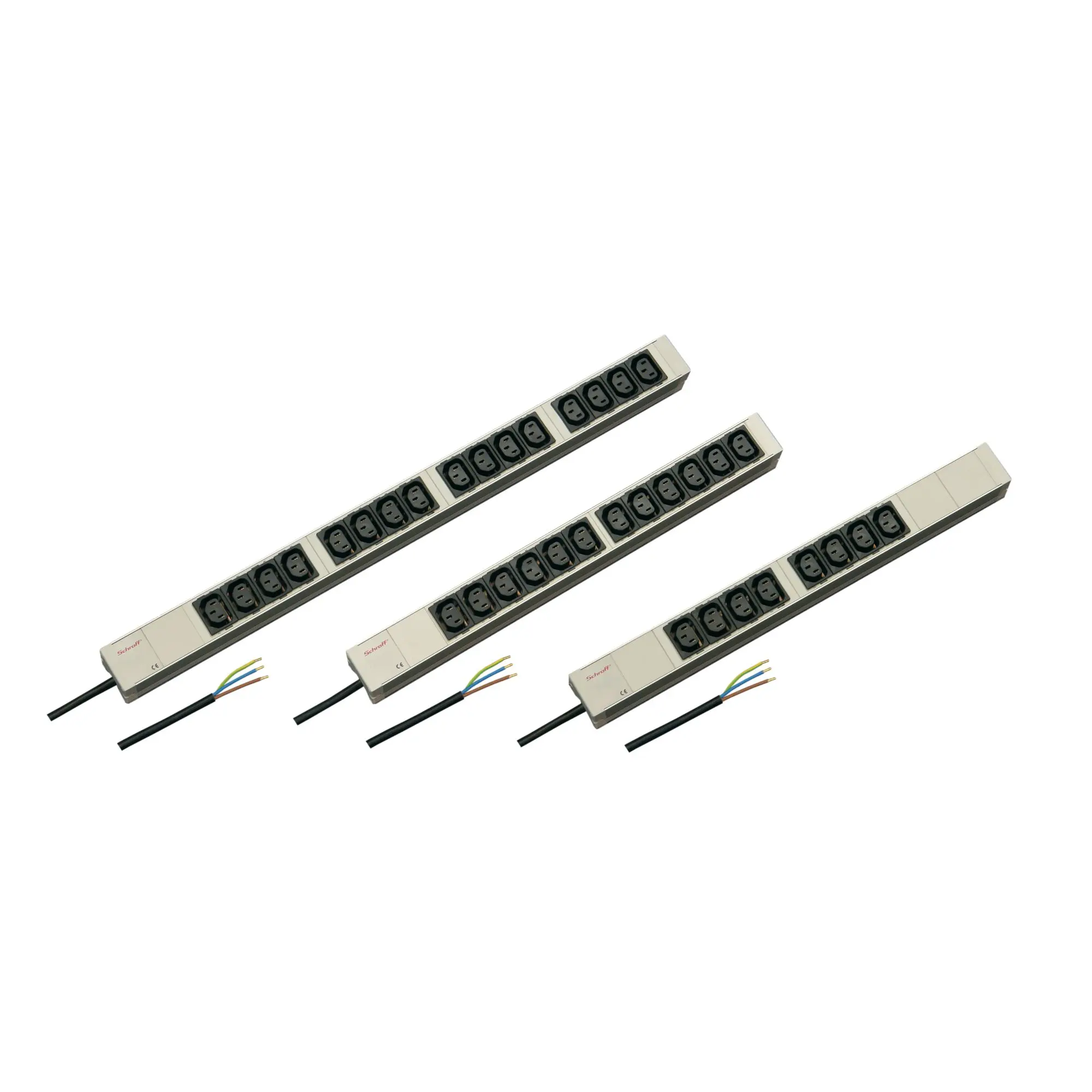 Produktfoto 1 von nVent SCHROFF 60110 Stromverteilungseinheit Steckdosenleiste, 8-fach 10A, 438.5mm Kabel, 230 V
