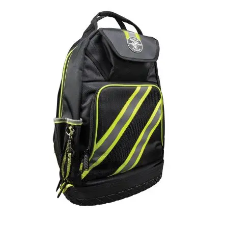 Produktfoto 1 von Klein Tools Ballistisches Gewebe mit 1680d Rucksack mit Reißverschluss, 7Zoll x 14.375 Zoll x 20 Zoll Schultergurt