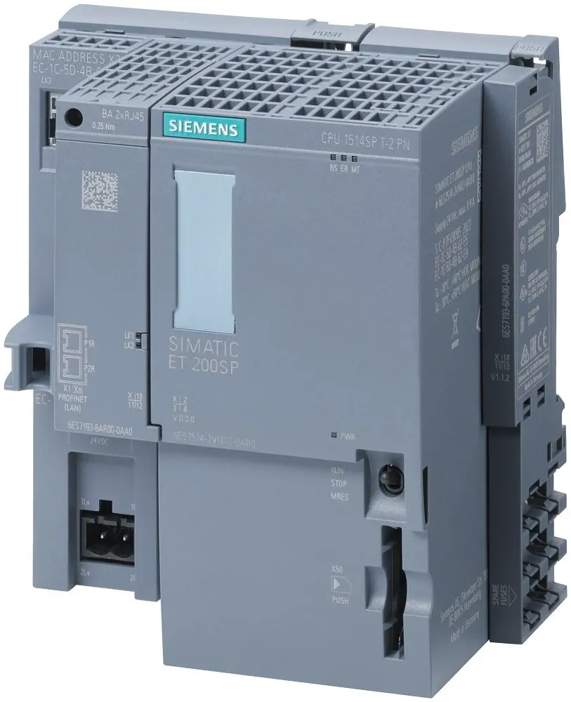 Produktfoto 1 von Siemens SIMATIC DP SPS CPU, 20 Eing. Analog/Digital Ausg.Typ für SIMATIC ET 200SP 24 V