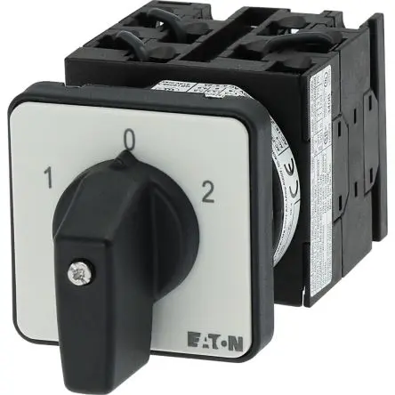 Produktfoto 1 von Eaton Eaton Moeller T0 Nockenschalter 20 A, 3-phasig, 3-Stufen Kurz Schraube, 60 °-Wurfwinkel