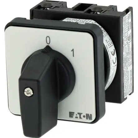 Produktfoto 1 von Eaton Eaton Moeller Series T0 Nockenschalter 20 A, 3-phasig, 2-Stufen Handkipphebel Schraube, 45 °-Wurfwinkel