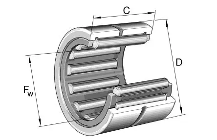 Produktfoto 1 von INA Rollenlager Nadel 18.7 kN NK / Außen-Ø 27 mm Außen-ø 23.6 kN 21600U/min, Innen-Ø 19 mm, Breite 20 mm