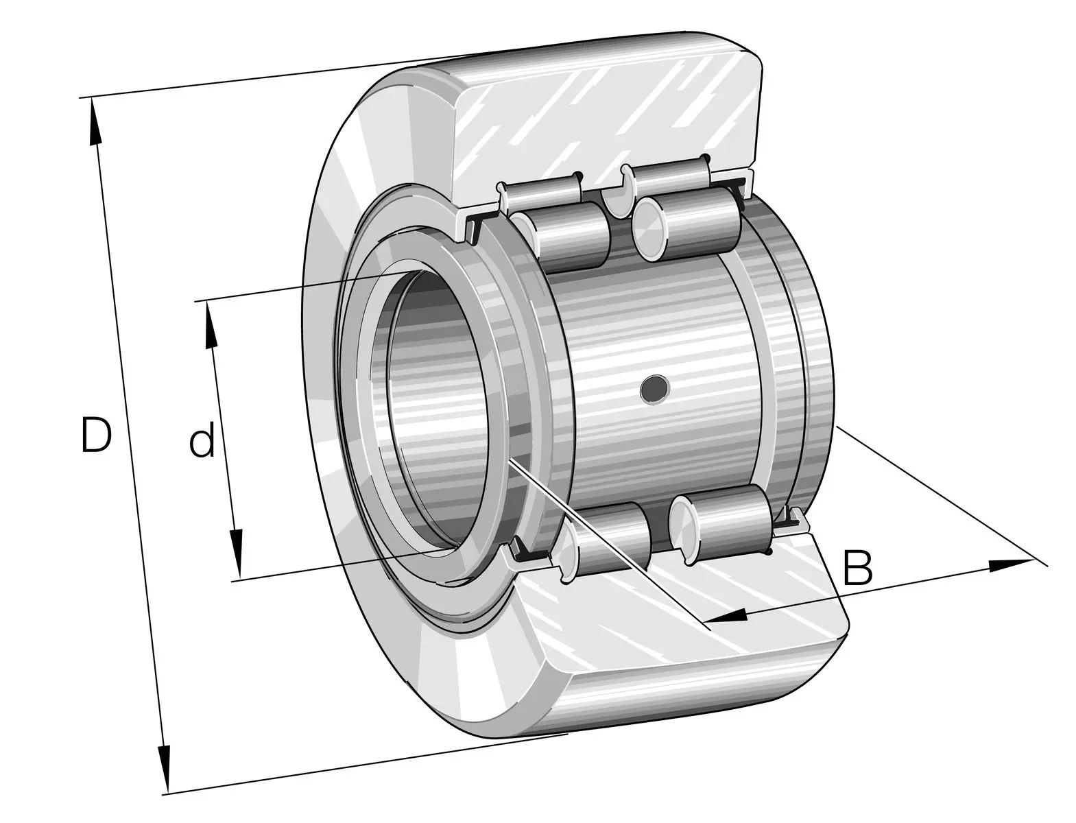 INA Laufrolle Rollen und Gleitlager, Wellen-Ø 110 mm, 60 N 50 mm