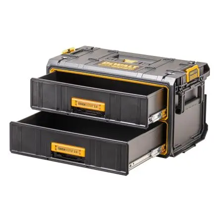 Produktfoto 1 von DeWALT Polypropylen Werkzeugbox Strapazierfähig, 2 Schubladen, L. 330 mm B. 535mm H. 305 mm