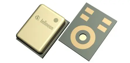 Produktfoto 1 von Infineon 5-Pin Ton-Sensor MEMS-Mikrofon Digital Rundstrahl -25dBFS LLGA 94 dB Oberfläche 1.8 V 3.6V