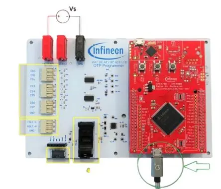 Produktfoto 1 von Infineon Speicher-Entwicklungskit, TLD7002-16 OTP PRG, Evaluierungsplatine, TLD700216OTPPRGTOBO1 TLD7002-16ES