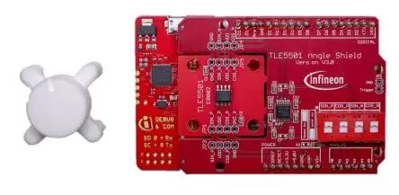 Produktfoto 1 von Infineon TLE5501 TLE5501EVALKITTOBO1, Evaluierungsplatine Microcontroller Development Kit, Magnetschalter für TLE5501