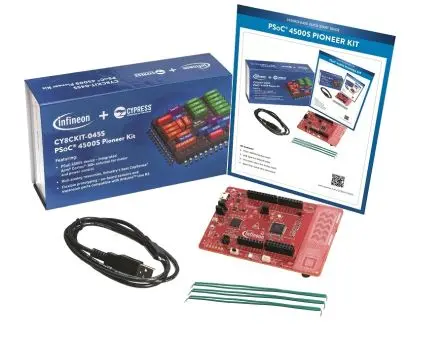 Produktfoto 1 von Infineon Evaluierungsplatine Entwicklungsboard, Pioneer-Kit Evaluierungsplatine PSoC CY8CKIT CY8C4548AZI-S485