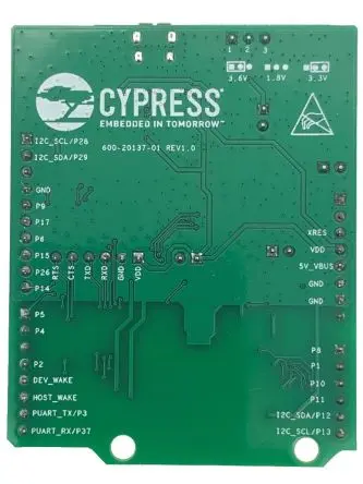 Produktfoto 1 von Infineon Evaluierungskit Evaluierungskit CYBT-263065-EVAL Evaluierungsplatine Entwicklungsboard für CYW20819, CYW20820,