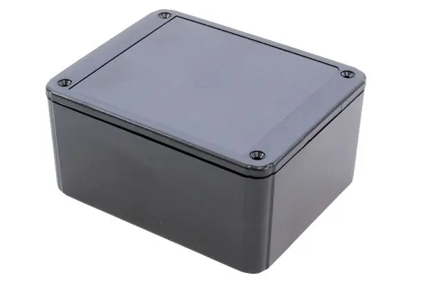 Produktfoto 1 von Hammond RL6335; Gehäuse; ABS-Kunststoff; Schwarz Geflanscht IP54 Breite 100 mm Höhe 60 mm Länge 125 mm