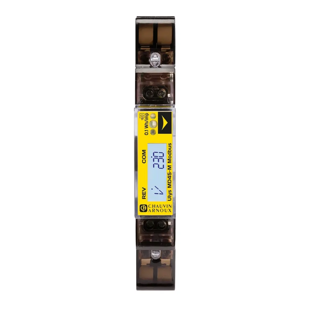 Chauvin Arnoux Energy ULYS Energiemessgerät LCD 117 mm x 17.5 mm Elektrisch / 1-phasig Impulsausgang