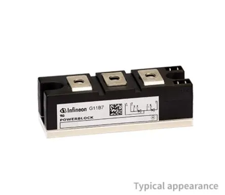 Produktfoto 1 von Infineon Thyristormodul 260 A 1600 V, Gate-Trigger 150 mA 4400 A 1.41 V