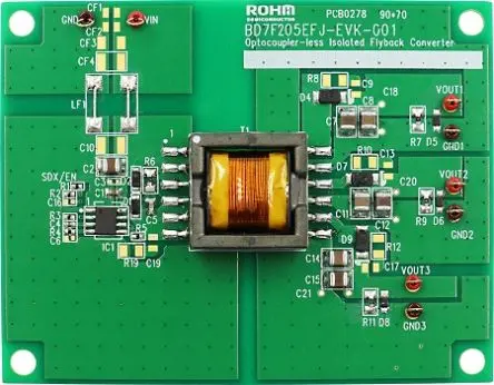 Produktfoto 1 von ROHM BD7F205EFJ-C Evaluierungsplatine, Integrierte MOSFET-Trennwandler-ICs für die Automobilindustrie mit isoliertem