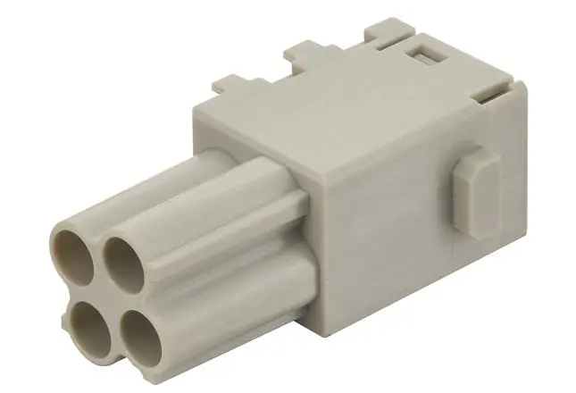 Produktfoto 1 von HARTING Han-Modular, Han-Domino Schwere Steckverbinder Cube für Crimpverbinder, Buchse 4-polig, 400 V / 16A,
