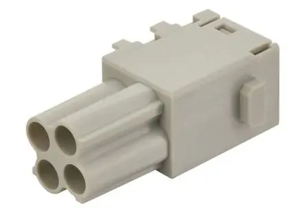 Produktfoto 1 von HARTING HAN Stromversorgungssteckverbinder in robuster Ausführung Kabel 16A Crimpbefestigung Buchse 4-polig, 400V