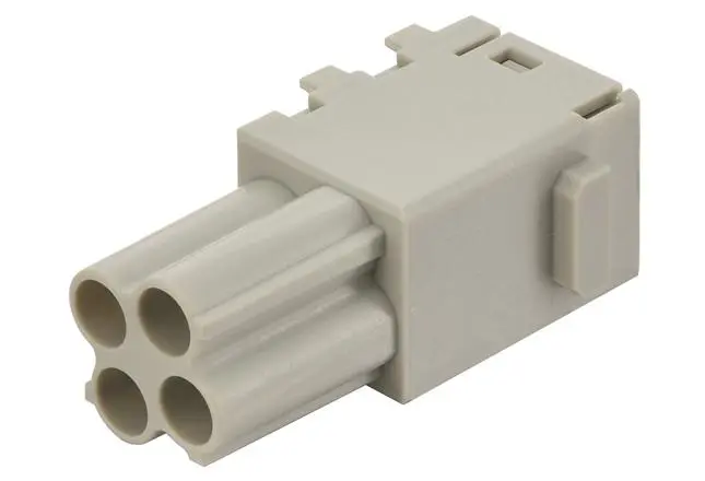Produktfoto 1 von HARTING Han-Modular, Han-Domino Schwere Steckverbinder Cube für Crimpverbinder, Buchse 4-polig, 400 V / 16A,